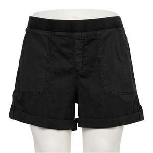 NWT Sonoma Easy Pull-On Utility Shorts Black Plus Size 4X